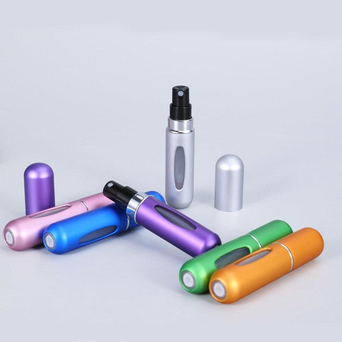 5ml Portable Perfume Atomizer: Sleek Aluminum Spray Bottle for On-the-Go Beauty