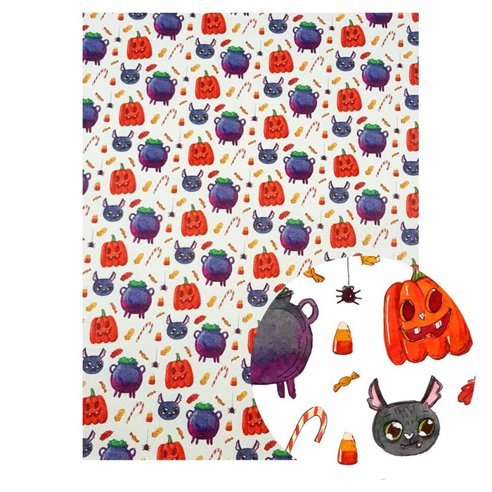 Enchanting Halloween Printed Vinyl Fabric Sheets for Elevated Crafting Experience