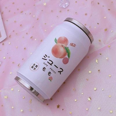 Stylish Candy Color Stainless Steel Straw Tumbler - Portable Beverage Thermos
