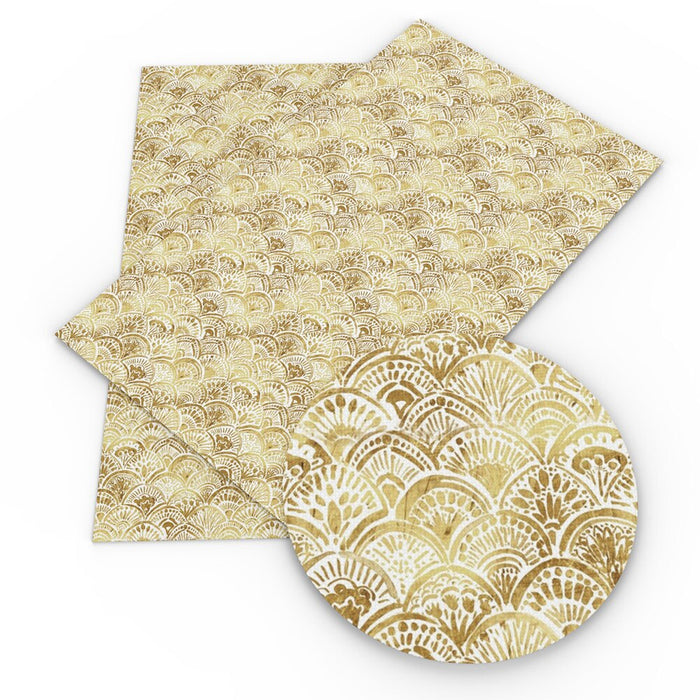 David Accessories Floral Print Synthetic Leather Fabric Sheets - Crafters' Essential