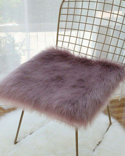 Soft Pink Plush Seat Cushion - Enhance Your Home with Cozy Elegance