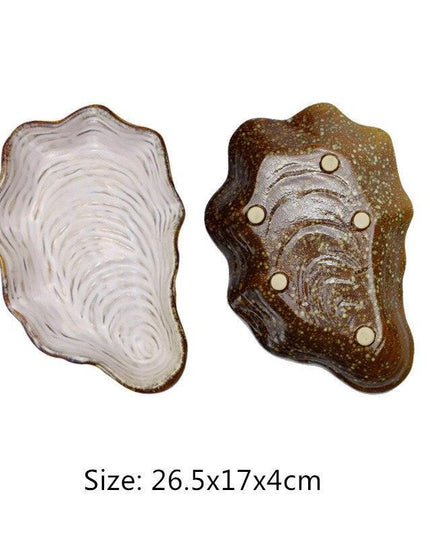 Elegant Pearlescent Porcelain Serving Tray: Stylish Anti-Slip Dish for Any Occasion