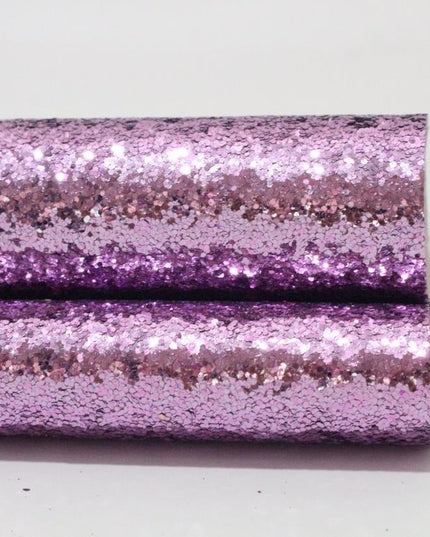 Sparkling Chunky Glitter Faux Leather Sheet - Ideal for Creative DIY Projects