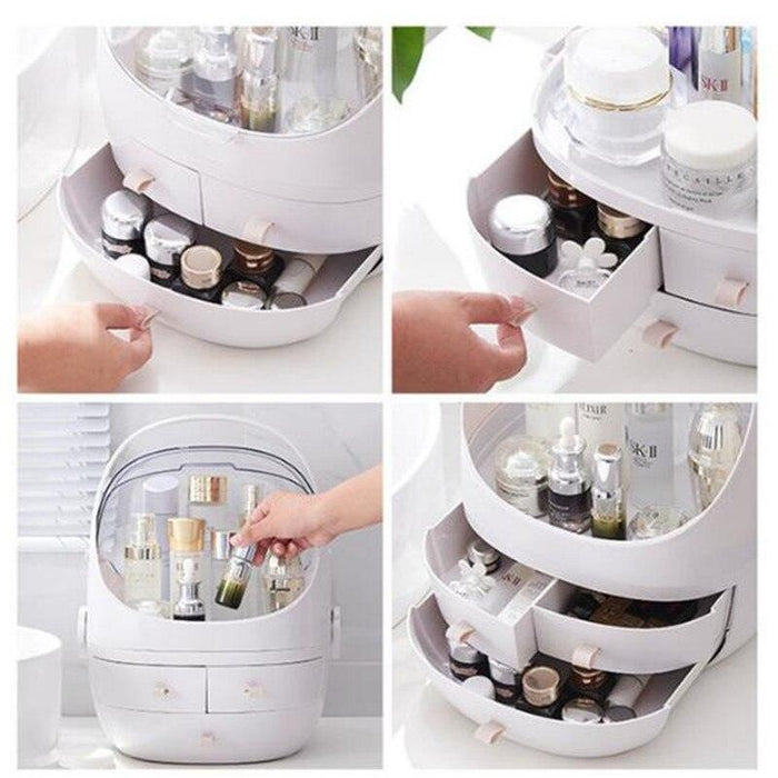 Clear Portable Makeup Storage Box for Organized Beauty Essentials