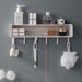 Bathroom and Kitchen Organizer with Hooks and Pull-out Drawer
