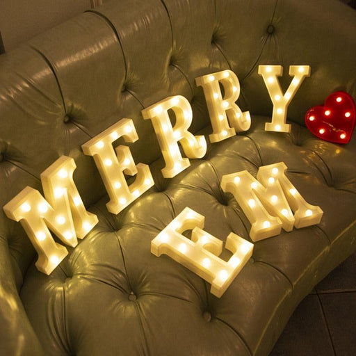 Luxurious Illuminated Alphabet Lights for Elegant Decor