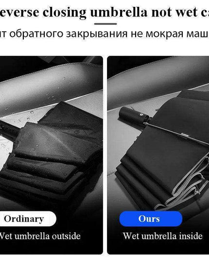 Stylish 10-Rib Compact Automatic Umbrella - Resilient and Trendy