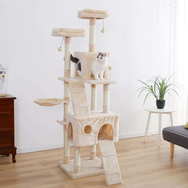 Luxury 68-Inch Cat Tree Haven with Sisal Features