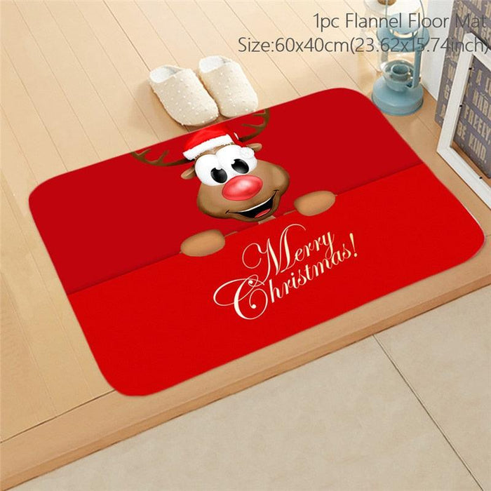Holiday Festive Welcome Mat for Cheerful Home Entrances