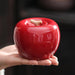Red Apple Ceramic Kitchen Canisters