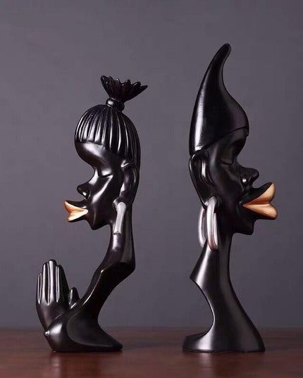 Chic Black Resin Love Sculptures for Elegant Home Decor