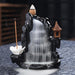 Serene Waterfall Ceramic Incense Burner with Smoke Cascade Design