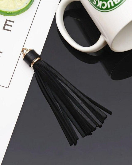 Vibrant 5-Piece Faux Leather Tassel Fringe Set for Creative Jewelry and Craft Projects