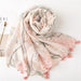 Luxurious Blue Porcelain Cashmere Blend Shawl - The Perfect Accessory for Any Occasion