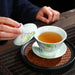 Traditional Chinese KungFu Porcelain Zen Teacups - Elegant Floral Design for a Relaxing Tea Experience