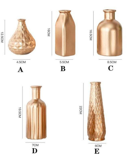 Exquisite Golden Glass Vase: Transform Your Home with Elegance