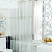 Elegant Striped Geometric Shower Curtain for a Chic Bathroom Upgrade