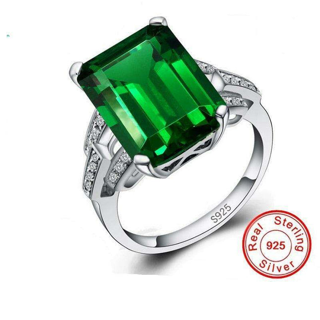 Elegant Botanica Created Emerald Statement Ring