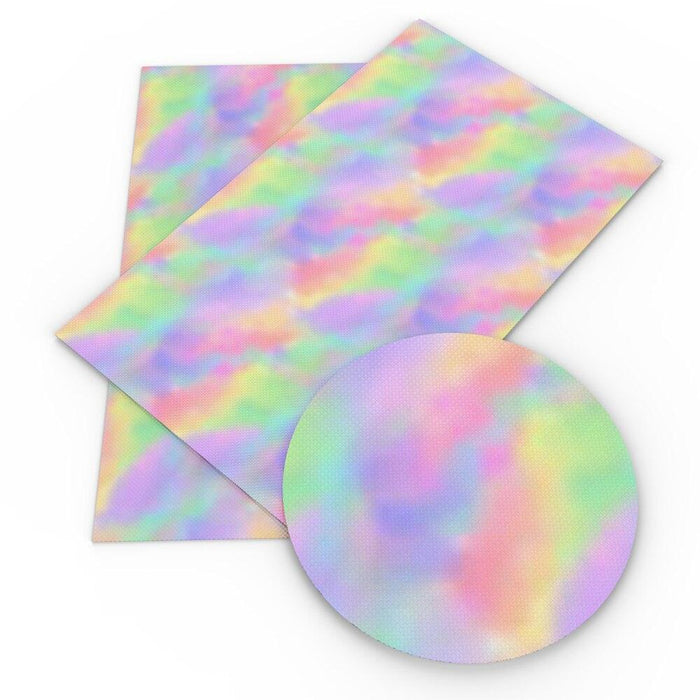Vibrant Floral and Rainbow Synthetic Leather Crafting Set: Unlock Your Creativity