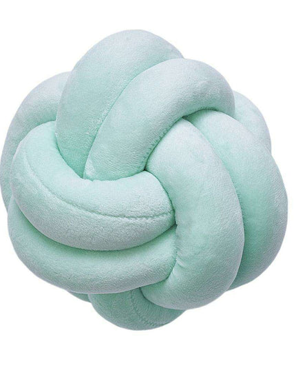 Delightful Handcrafted Emerald Knot Pillow - Luxurious Plush Accent for Every Space