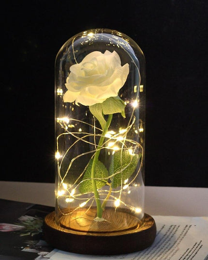 Eternal Rose LED Glass Dome for Enchanting Decor
