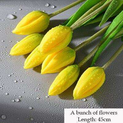 Timeless Tulip Charm Set: Luxe Artificial Tulip Blooms for Elegant Home Styling