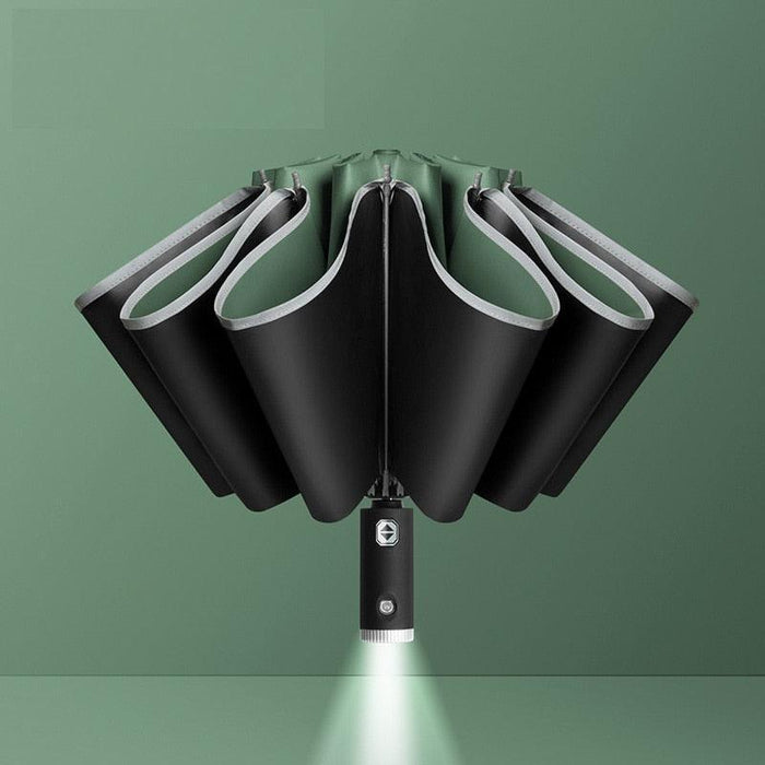 Innovative LED Reverse Umbrella with Auto Open Close and LED Light-Emitting Technology