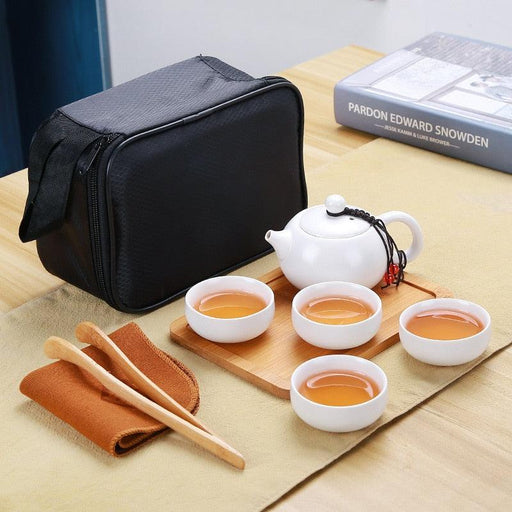 Serene Zen Ceramic Tea Pot Kettle Set for Puer Chinese Tea - Tea Time Elegance Companion