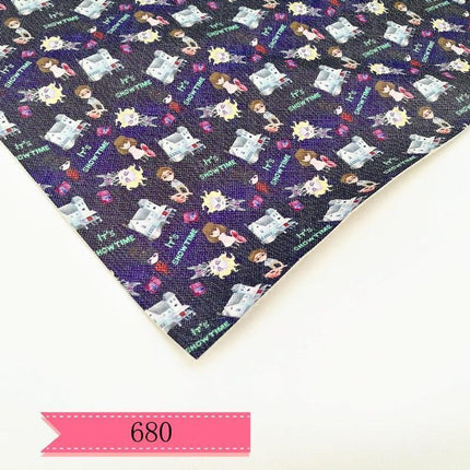 Halloween-Themed Cartoon Character Leatherette for DIY Crafting