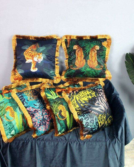 Safari Luxe Jungle-Inspired Throw Pillow Covers: Nature's Wild Aesthetics