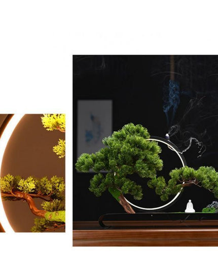 Serene LED Forest Waterfall Incense Burner Set