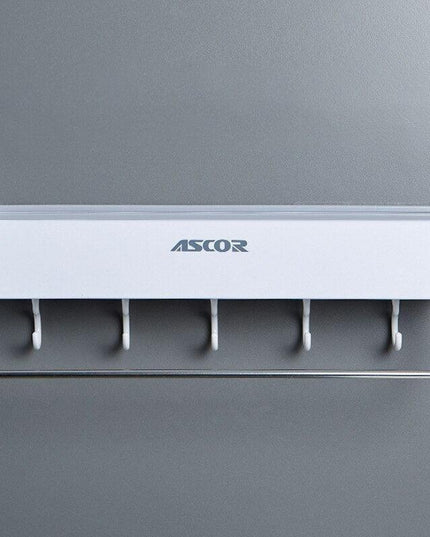 Modern Gray Bathroom Storage Rack with Towel Bar: Stylish Space-Saving Solution