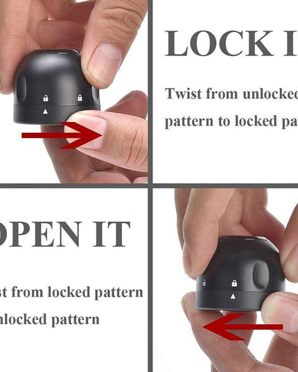 Elegant Champagne Preservation Stopper with Unique Spinning Lock