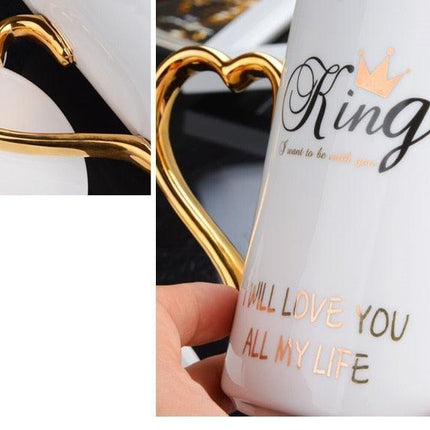 Romantic Ceramic Lovebird Mug Duo - A Perfect Gift for Couples