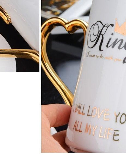 Romantic Ceramic Lovebird Mug Duo - A Perfect Gift for Couples