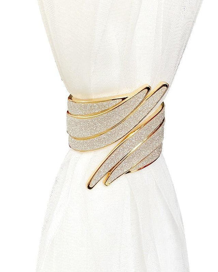 Luxurious Diamond Alloy Curtain Tieback with European Flair