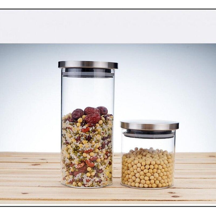 Glass Kitchen Storage Solution Set - Organize Your Pantry in Style