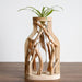 Exquisite Handmade Wooden Vase with Unique Decorative Designs