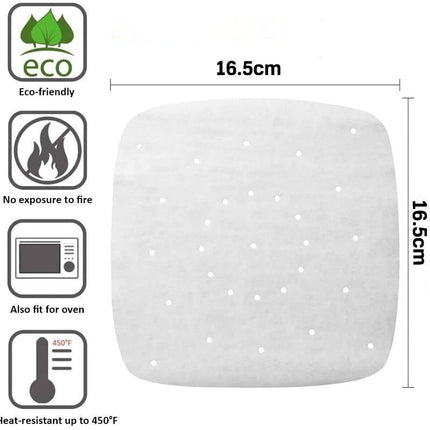 Sustainable 100-Count 9-Inch Square Air Fryer Parchment Liners