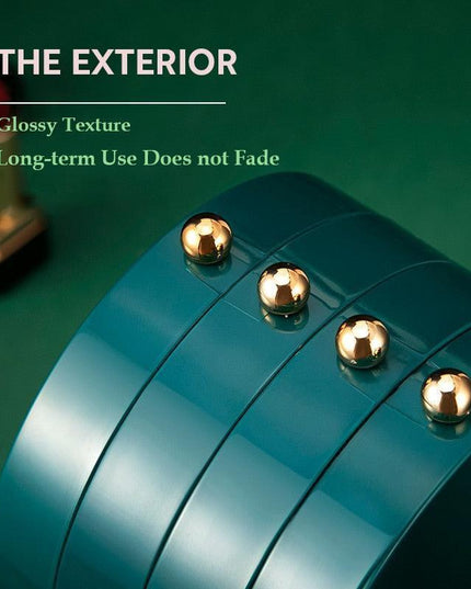 Stylish 153-Hole Clear Acrylic Jewelry Display Organizer with Folding Screen for Earrings and Necklaces