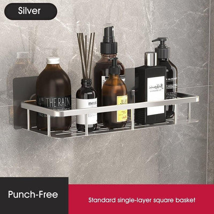 Stylish Wall-Mounted Space Aluminum Shower Organizer: Premium Bathroom Caddy