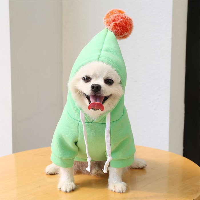 Cute Fruit Dog Coat Hoodies Fleece Pet Dogs Costume Jacket-Pet Supplies›Dogs›Apparel & Accessories›Cold Weather Coats-Très Elite-3 Green-XS-Très Elite