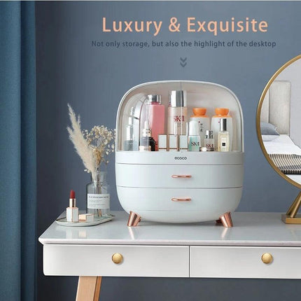 Elegant Makeup and Jewelry Storage Solution with Spacious Organization Compartments