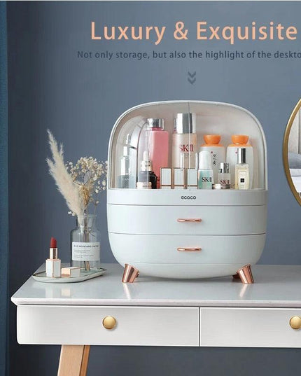 Elegant Makeup and Jewelry Storage Solution with Spacious Organization Compartments