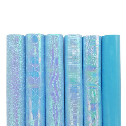 Mesmerizing Mermaid and Serpent Vegan Leather Craft Sheets - Set of 6