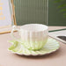 Pearl Shell Ceramic Coffee Cups Set: Exquisite Sipping Elegance