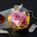 Eternal Love Red Roses Glass Dome - Luxury Illumination for Special Moments