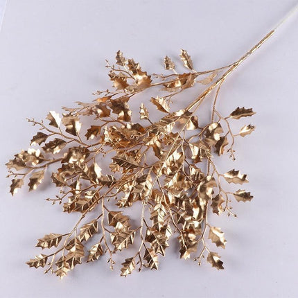 Gilded Maple Leaf Branch - Elegant Home & Office Decor Statement Piece