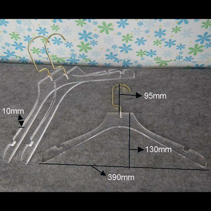 Stylish Acrylic Hanger Set with Attached Hanging Bar for Closet Organization
