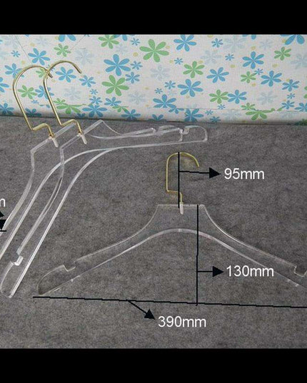 Stylish Acrylic Hanger Set with Attached Hanging Bar for Closet Organization
